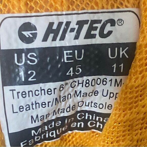 Hi-Tech Trencher Workboot shoe Soft Toe Men's Size 12 Black - Picture 7 of 8